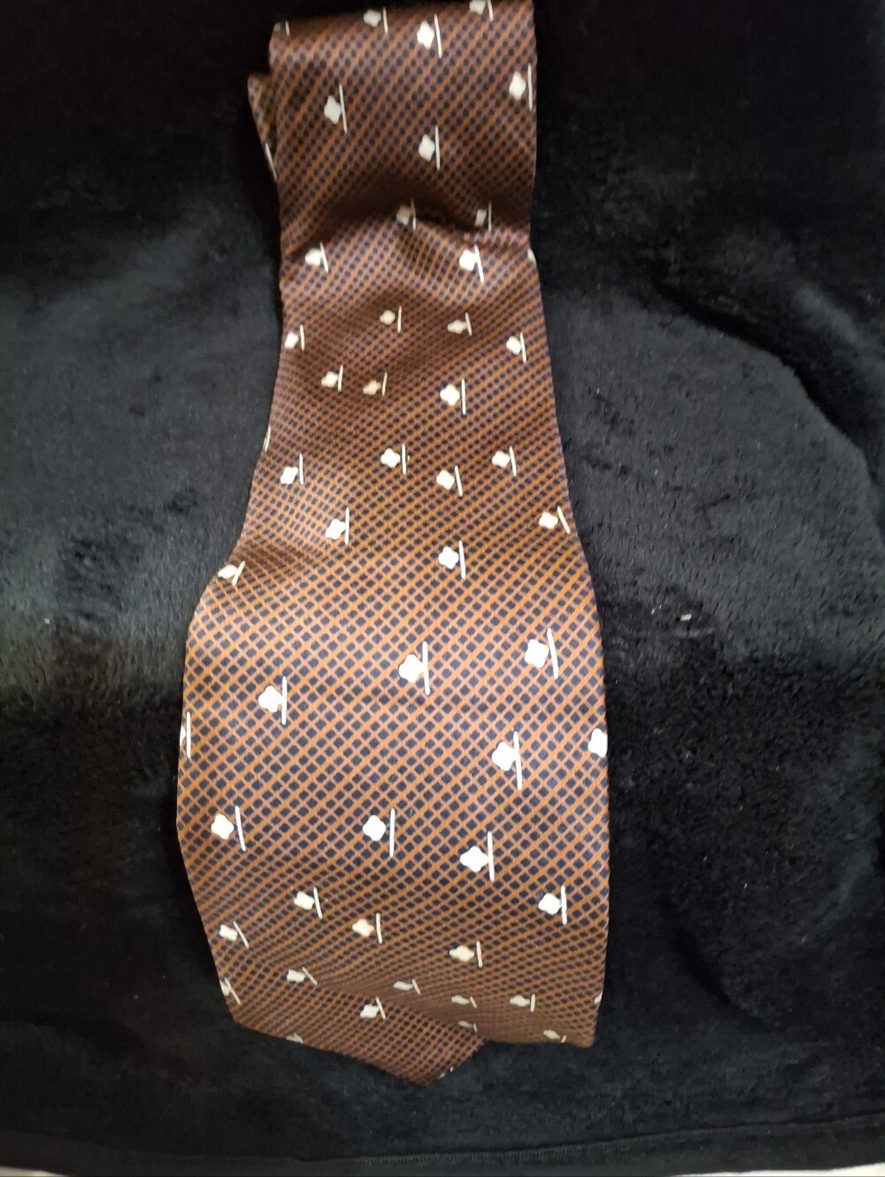 Brown Patterned Men's Tie - Classic Formal Accessory